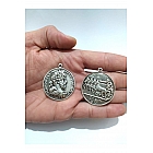 Takı Yapımı için 2 Adet Eski Roma Para Gümüş Kaplama Otantik Kolye Bileklik Küpe Halhal Ucu