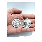 Takı Yapımı için 2 Adet Yeni Roma Para Gümüş Kaplama Otantik Kolye Bileklik Küpe Halhal Ucu