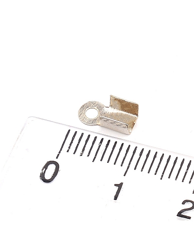 Takı Yapımı için 10 Adet 9x3mm Gümüş Kaplama Bağlantı Sıkıştırma ip Bağlantı Aparatı Deri Kapama