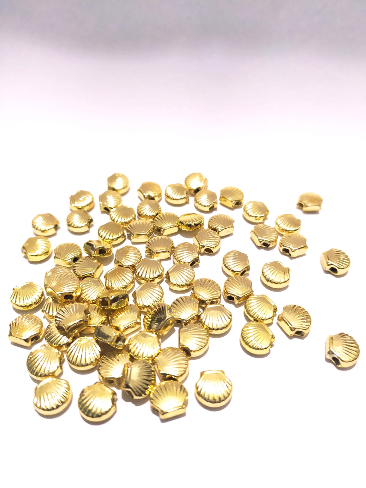 Takı Yapımı için 10 Adet Gold Renk Midye Şans Kolye Bileklik Halhal Ucu